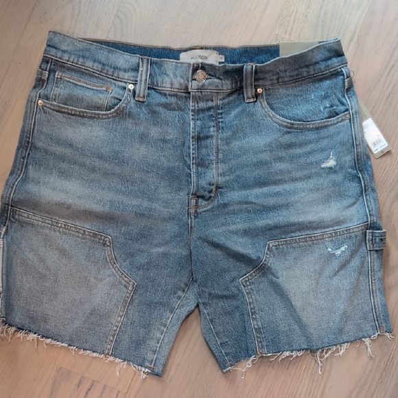 Men's Blue Denim Shorts - Picture 5 of 8